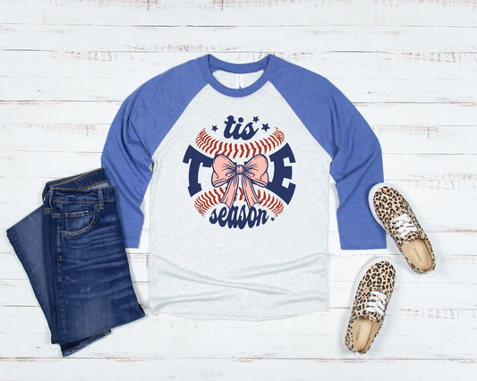 Tis The Season baseball DTF Transfer Design