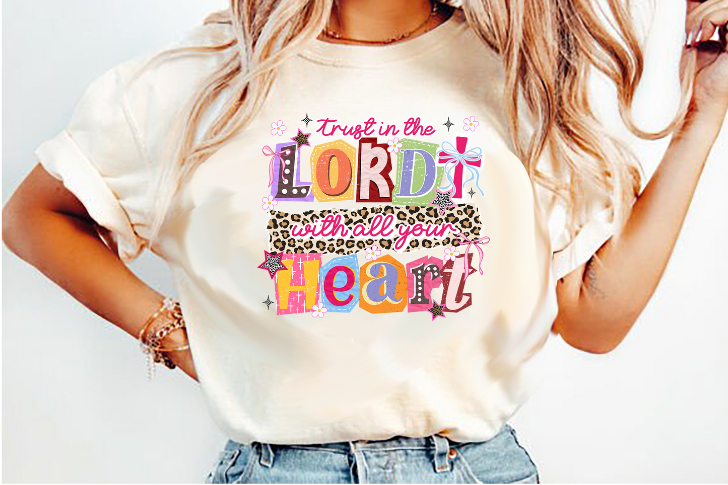 trust in the lord With all your Heart DTF Transfer Design