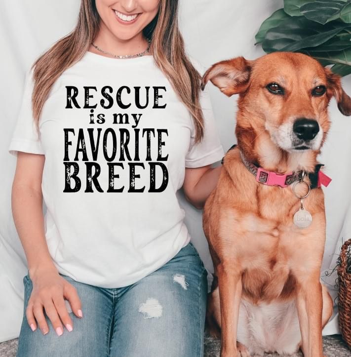 Rescue is my favorite Breed DTF Transfer Design Bev