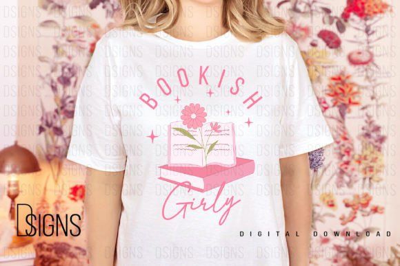 Bookish Girly DTF Transfer Design Bev