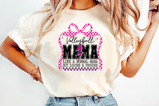 volleyball Mama Like a normal Mom But Louder and Prouder DTF Transfer Design
