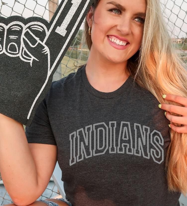 Indians Faux Embroidery DTF Transfer Design Bev