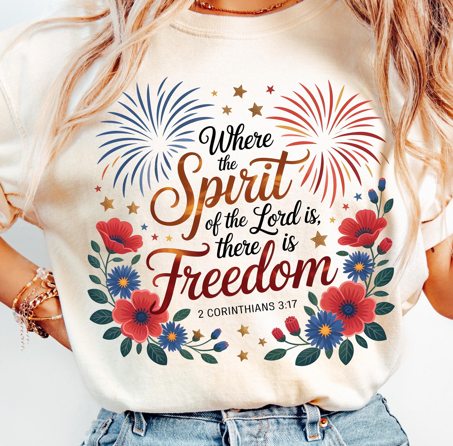 where the spirit of the Lord is Freedom DTF Transfer design