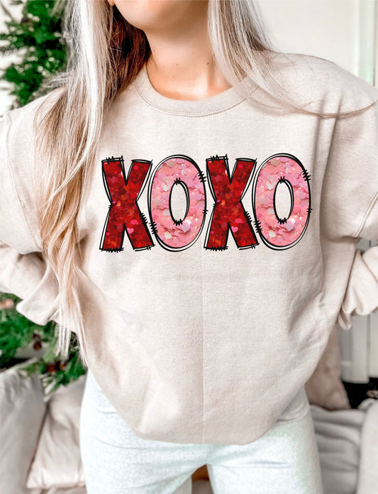 XOXO heart sequins DTF Transfer Design ozan