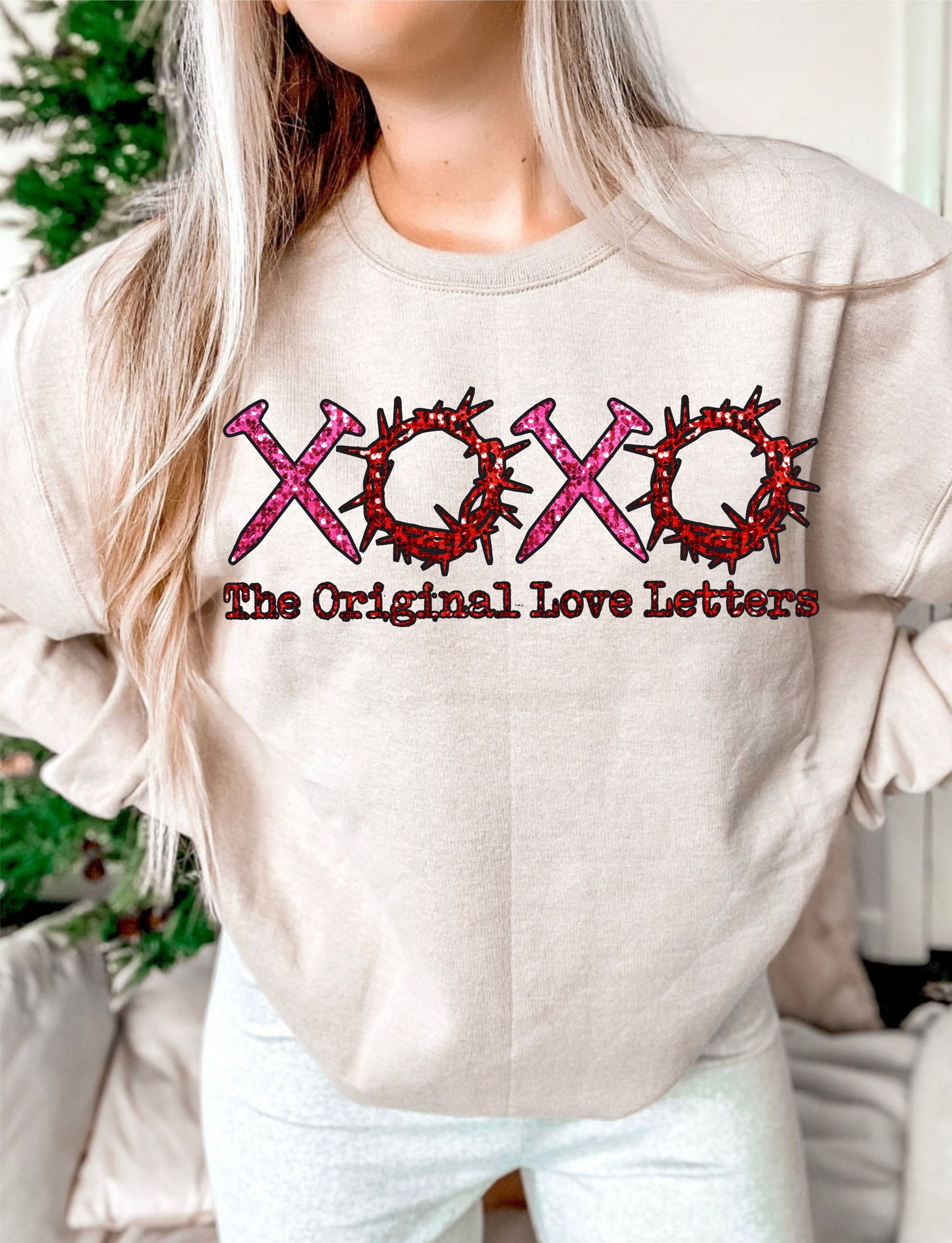 XOXO The Original Love Letters glitter DTF Transfer Design ozan