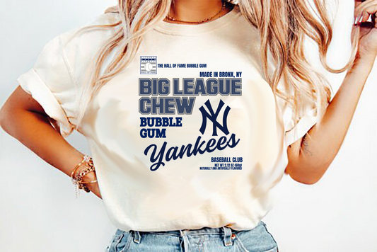 yankees bubble gum Big League Chew DTF Transfer Design