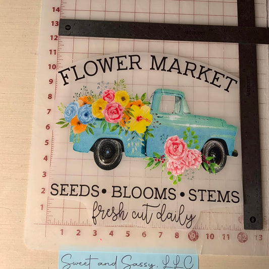 Flower Market - Seeds. Blooms. Stems - Fresh cut daily DTF Transfer Design
