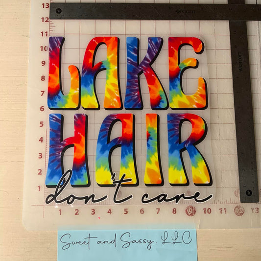 Lake Hair Don't Care DTF Transfer Design