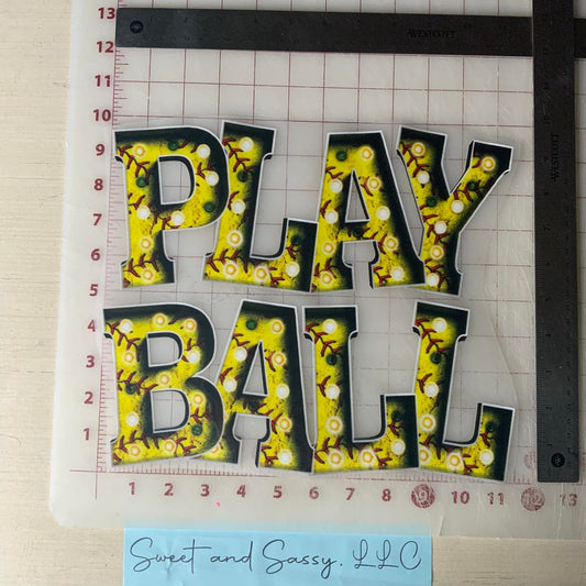 PLAYBALL DTF Transfer Design