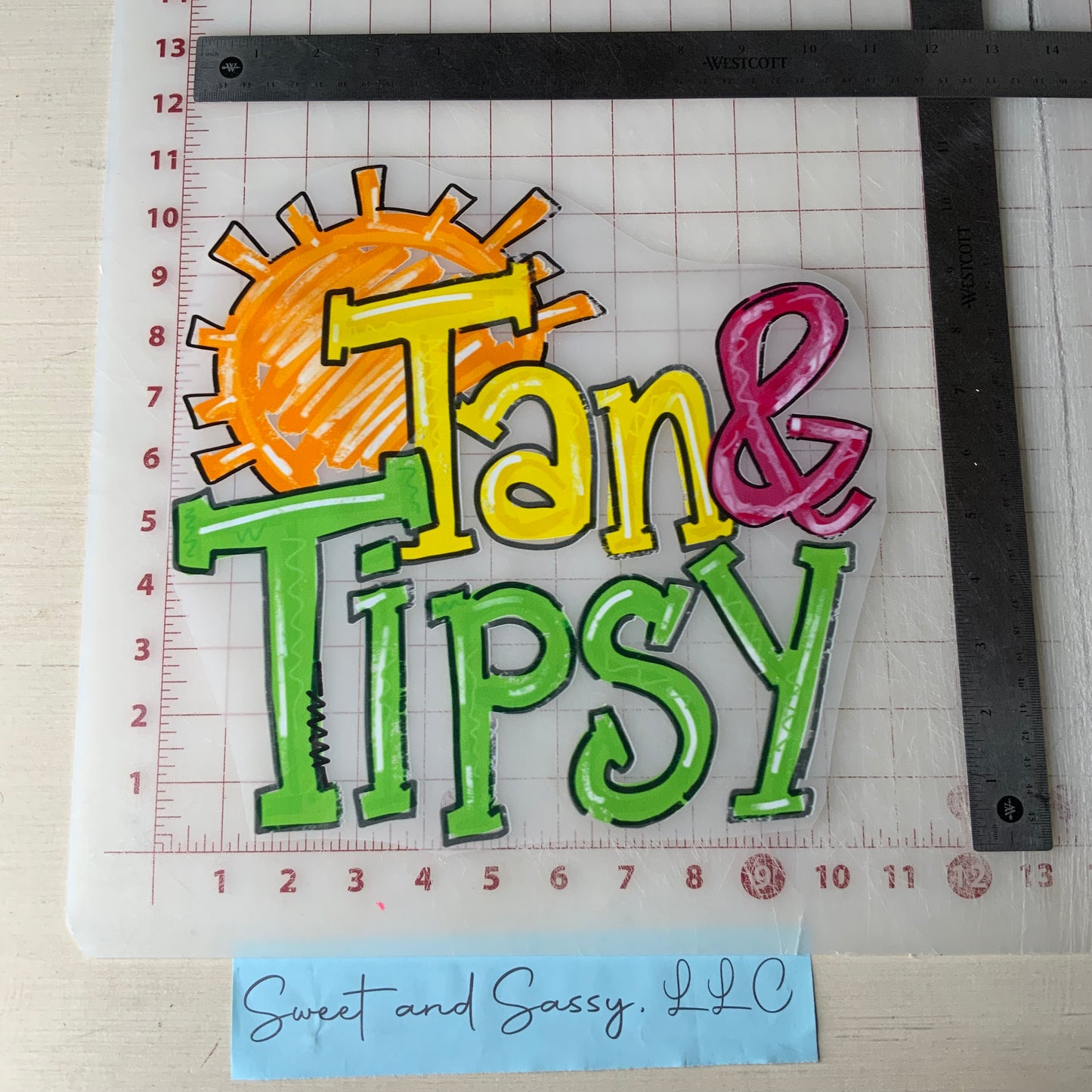 "Tan & Tipsy" DTF Transfer Design