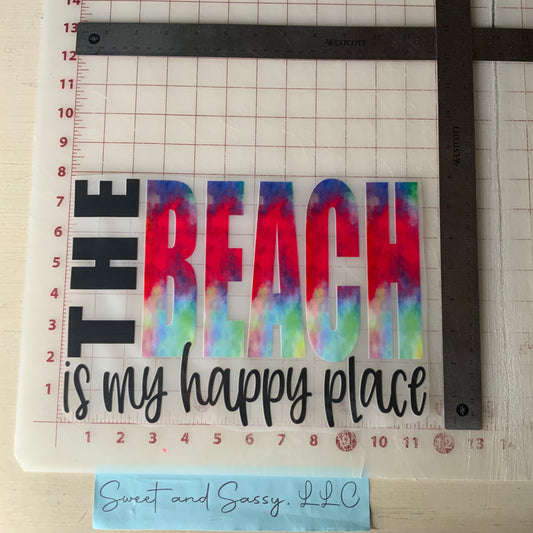 The BEACH is my happy place DTF Transfer Design