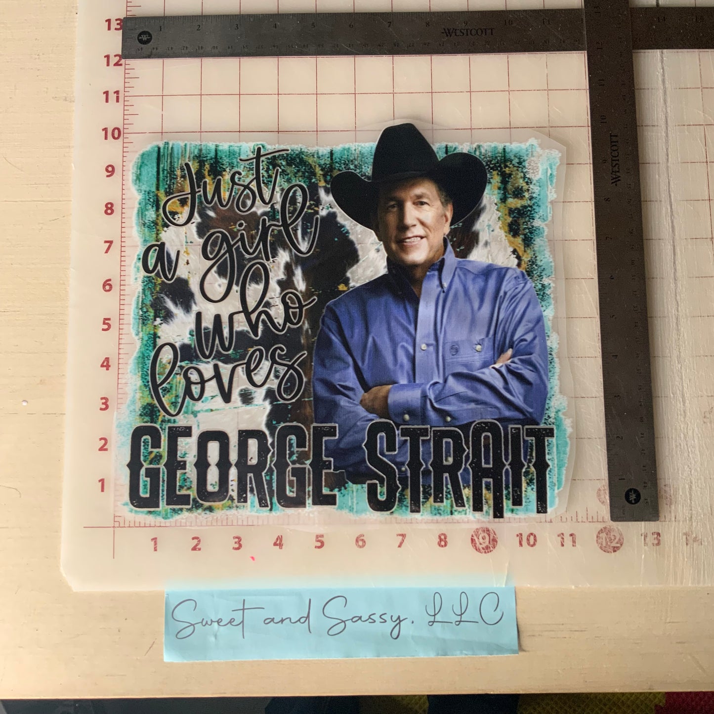 Just a girl who loves George Strait DTF Transfer Design