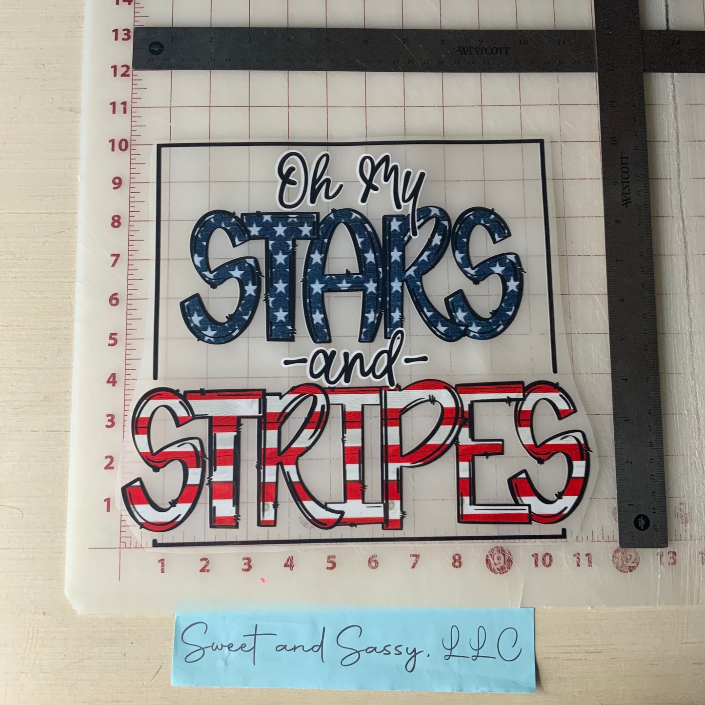 Oh my stars and stripes DTF Transfer Design