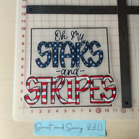 Oh my stars and stripes DTF Transfer Design