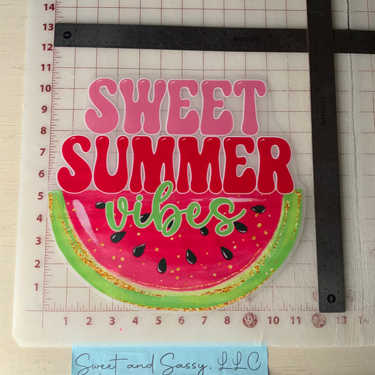 Sweet Summer Vibes Watermelon DTF Transfer Design