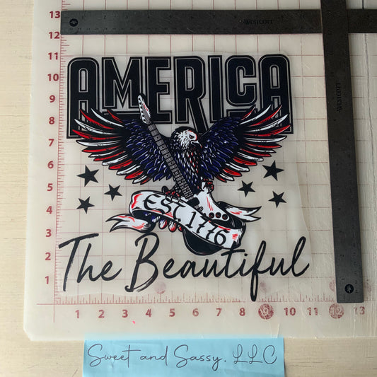 America The Beautiful - EST 1776 DTF Transfer Design