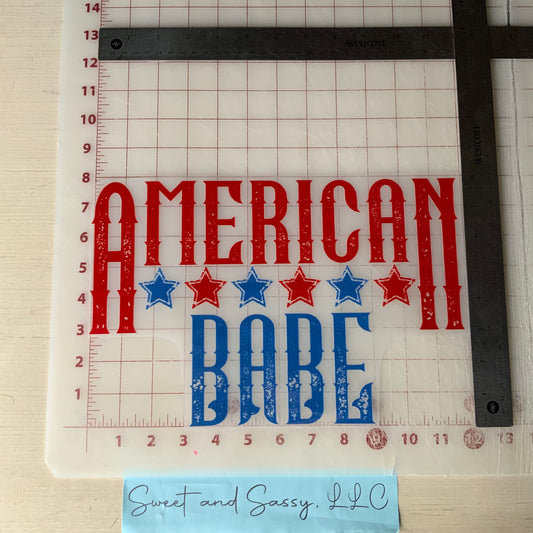 American Babe DTF Transfer Design