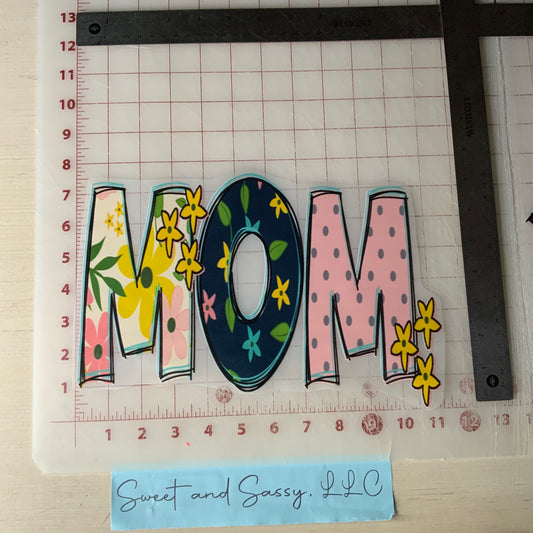 MOM Spring Floral DTF Transfer Design