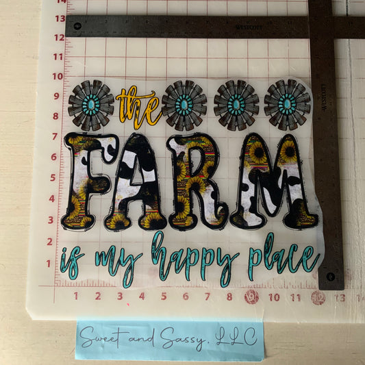 The Farm is my happy place DTF Transfer Design