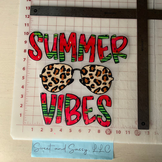 Summer Vibes Watermelon DTF Transfer Design