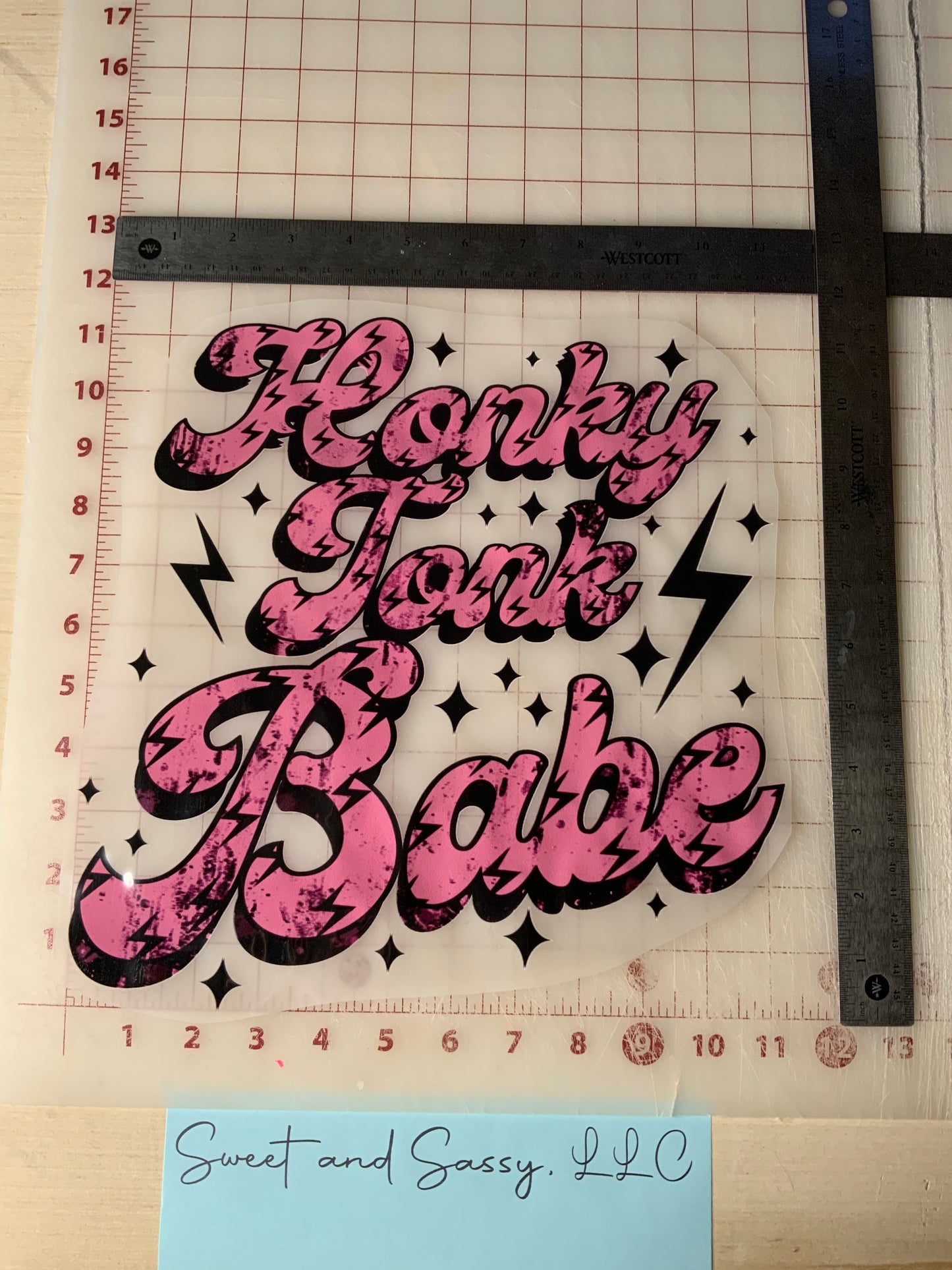 "Honky Tonk Babe" Flag DTF Transfer Design