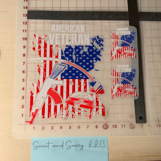 American Veteran DTF Transfer Design