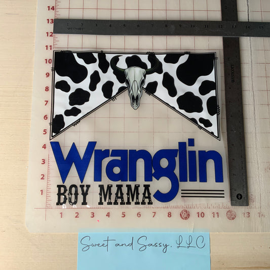 Wranglin Boy Mama DTF Transfer Design