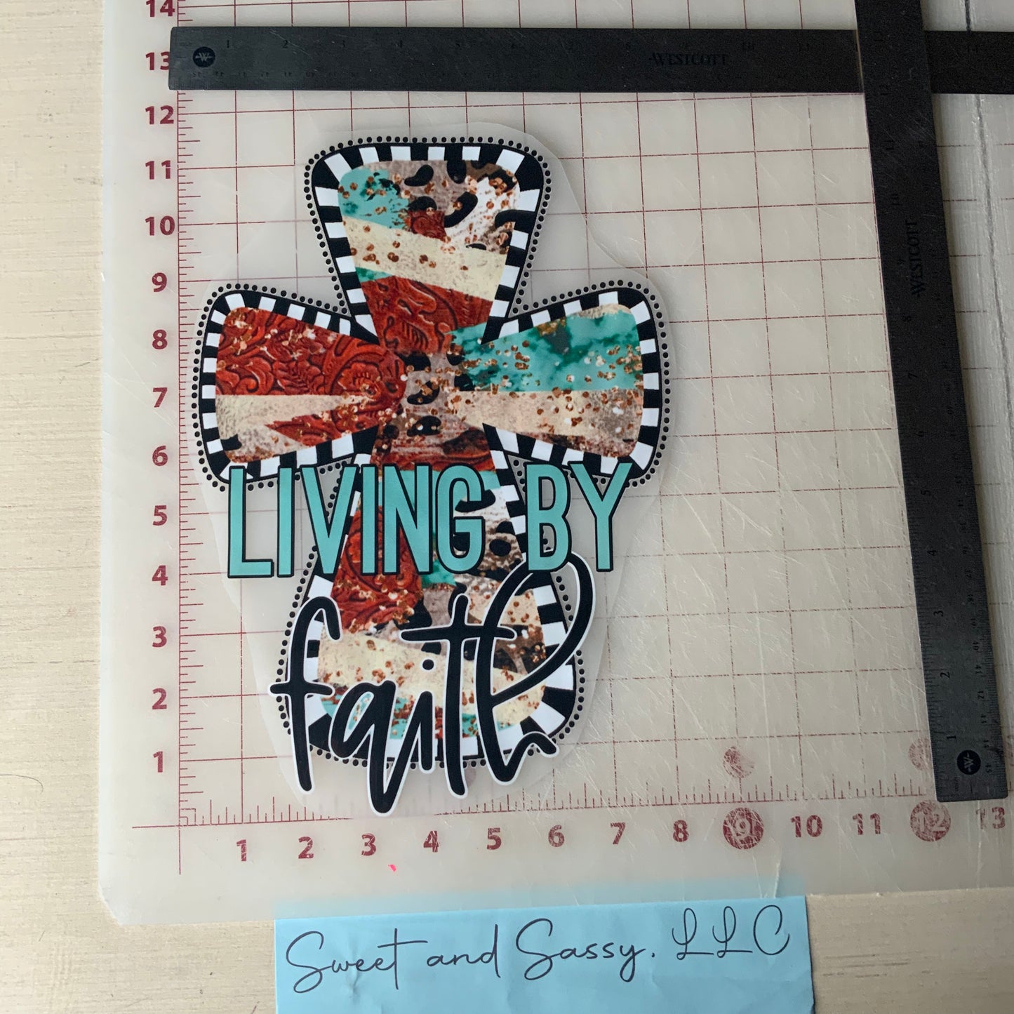 Living by faith DTF Transfer Design