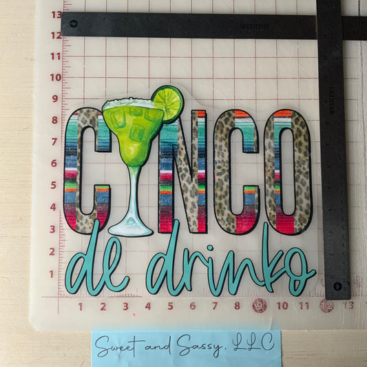 CINCO de drinko DTF Transfer Design