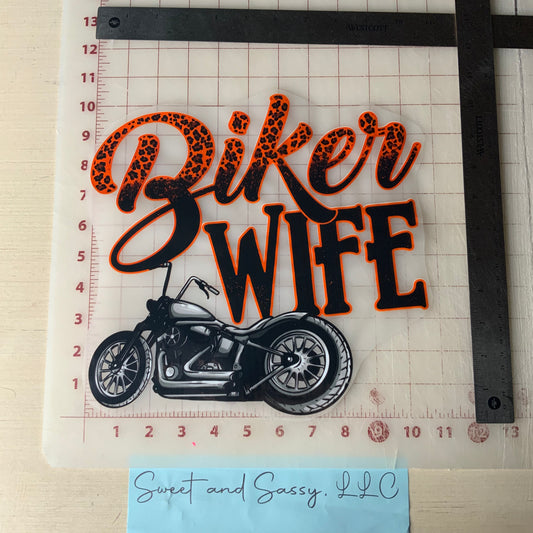 Biker Wife DTF Transfer Design