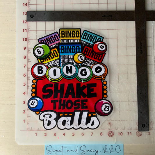 BINGO Shake those balls DTF Transfer Design