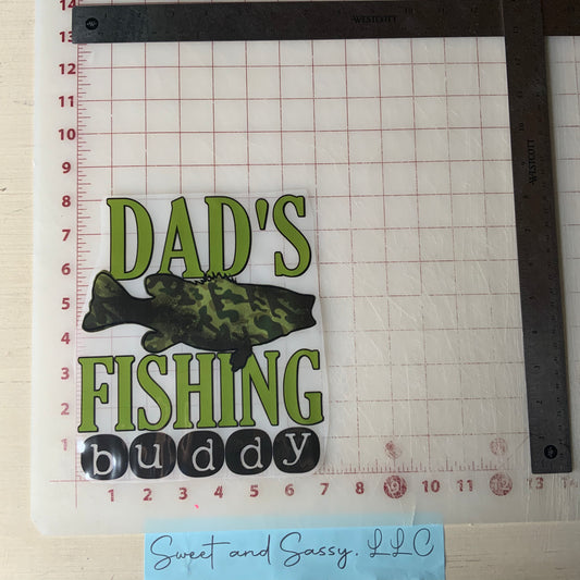 Dad's Fishing Buddy Mini DTF Transfer Design