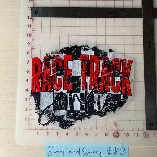 RACETRACK Junkie DTF Transfer Design