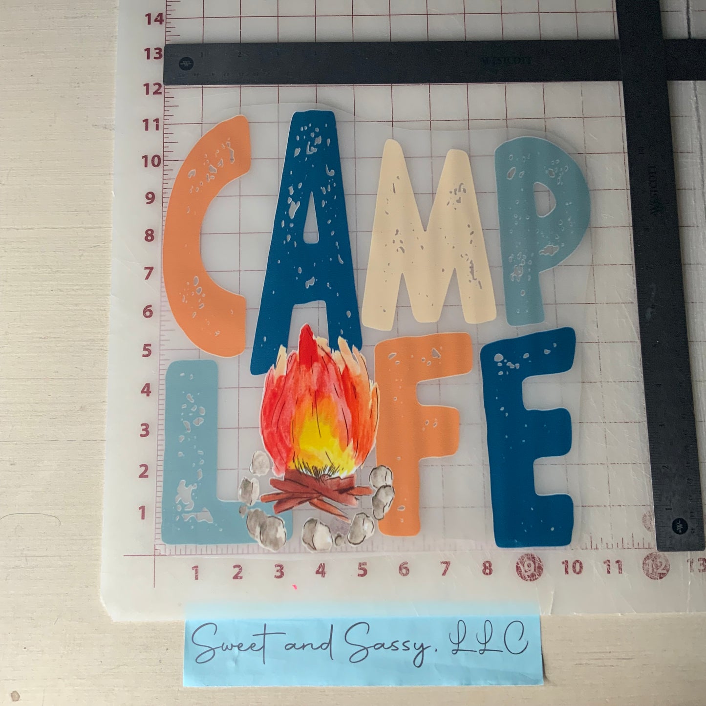 Camp Life DTF Transfer Design