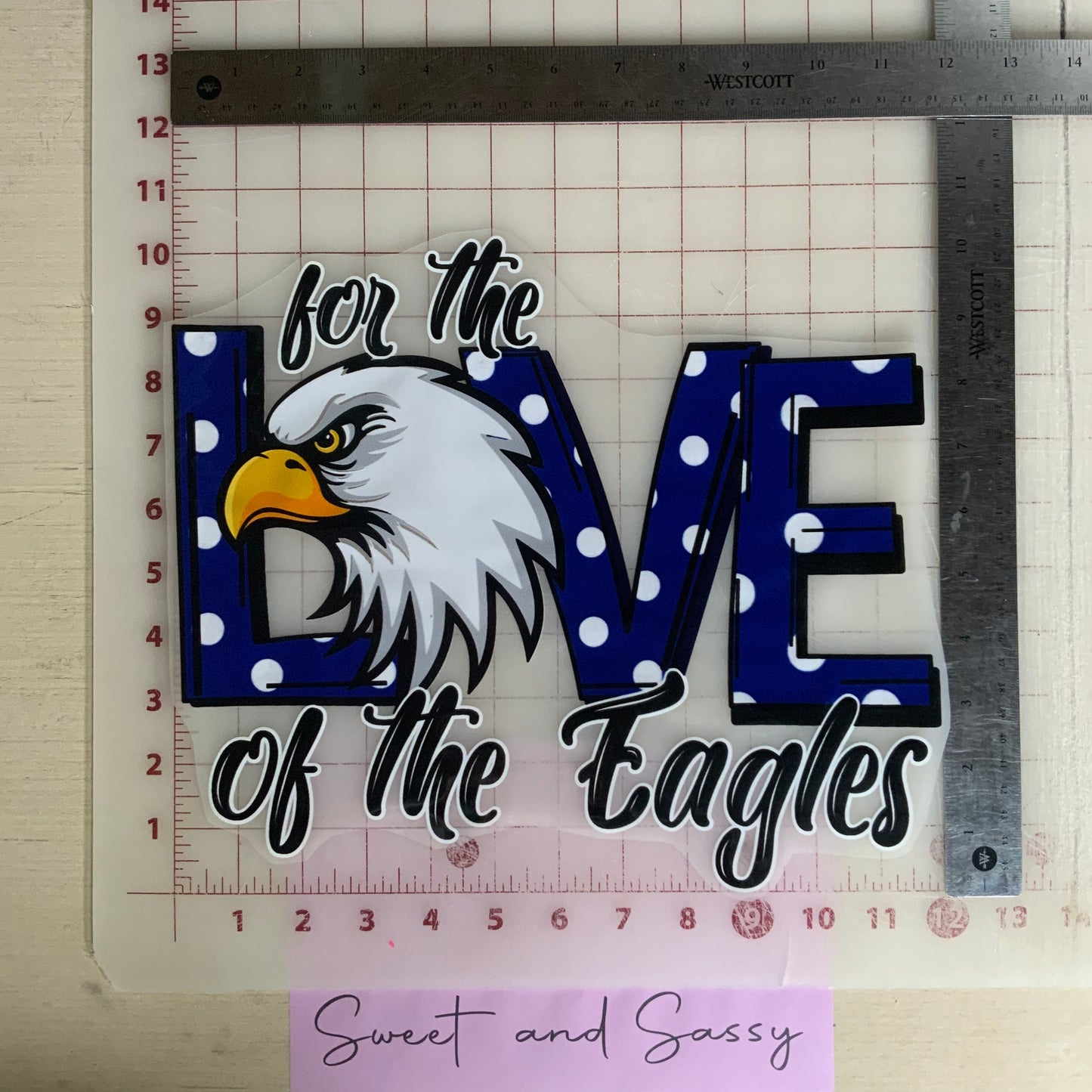 For The Love of The Eagles DTF Transfer Design - Blue